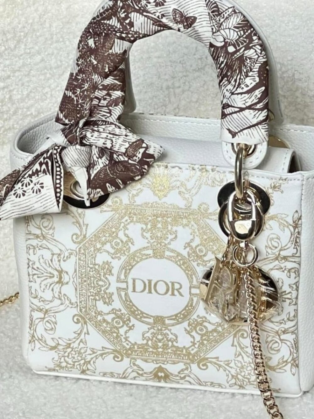 Dior Beauty GWP Mini LADY DIOR bag BRAND NEW w tilly, gold chain strap w box